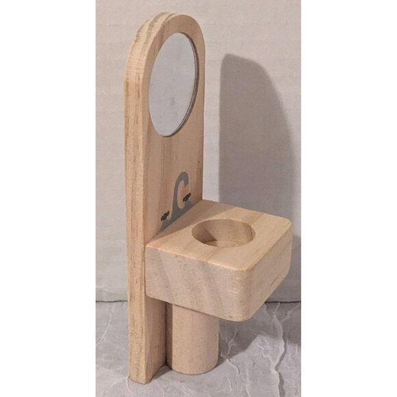 Le Toy Van Wooden Dollhouse Bathroom Toilet Tub Sink Mirror Rug Mini Set Of 4 - Picture 9 of 12